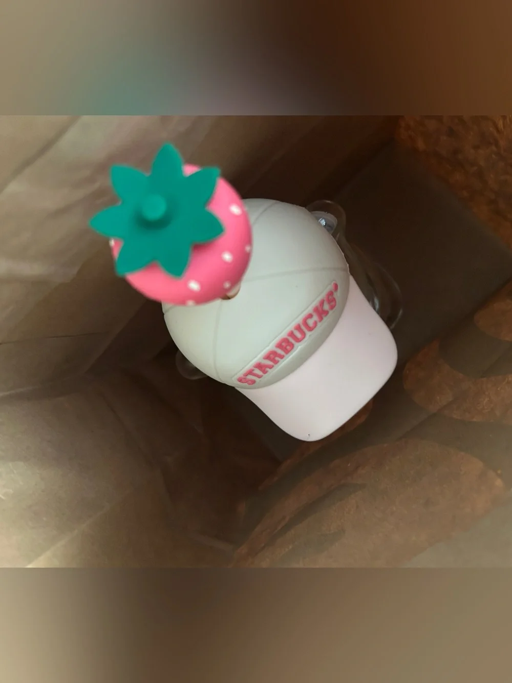 Starbucks Pink Bear barista cup with Strawberry Topper NWT 7/13 drop 2026
